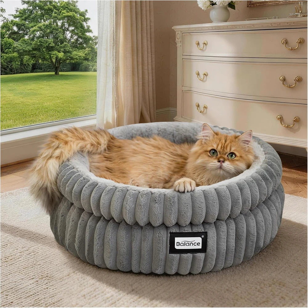 Balance Plush Round Kitten Bed