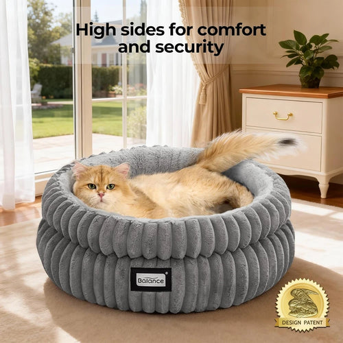 Balance Plush Round Kitten Bed