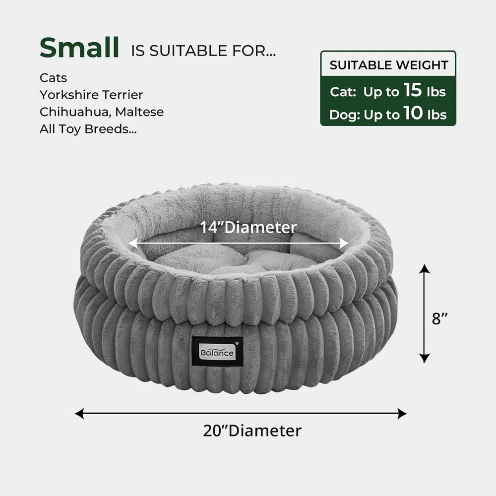 Balance Plush Round Kitten Bed