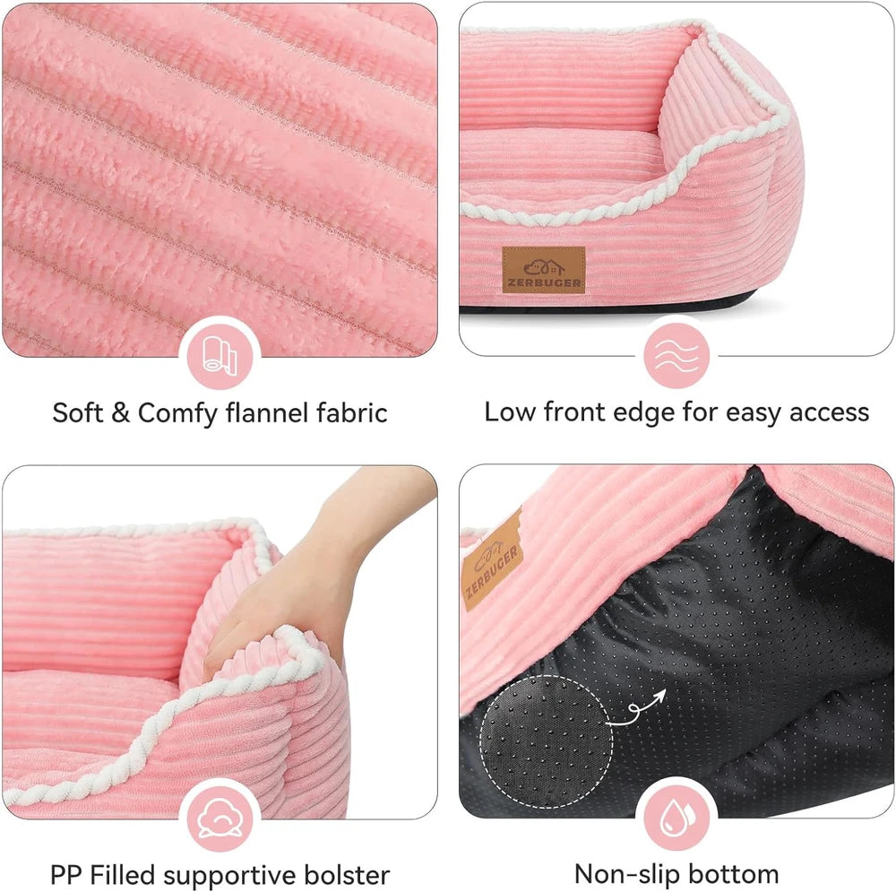 Fluffy Rectangular Pet Bed