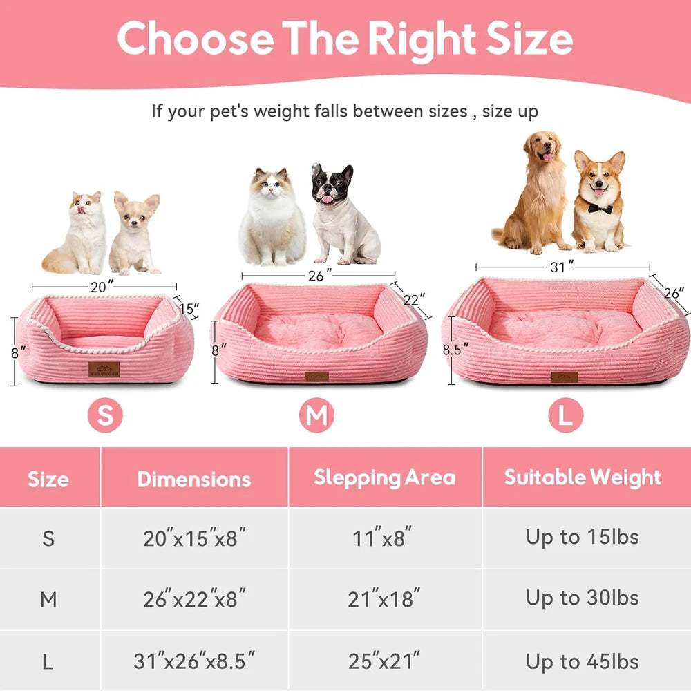 Fluffy Rectangular Pet Bed