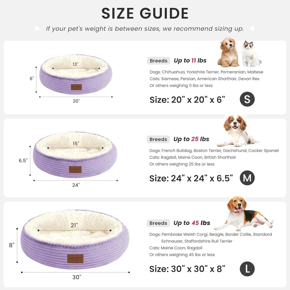 Round Donut Pet Bed