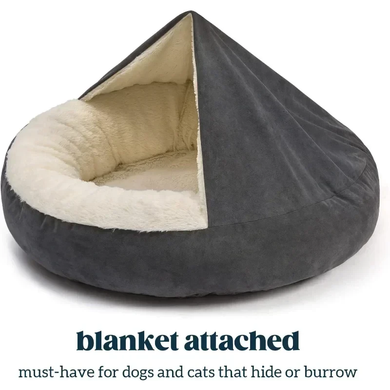 Plush Semi-Closed Pet Bed