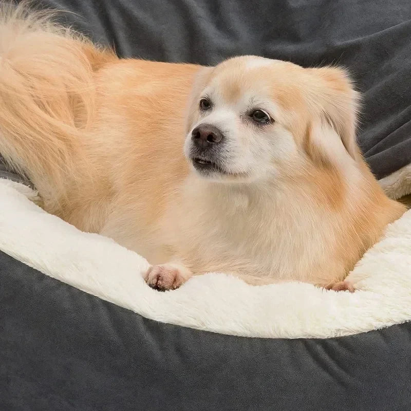 Plush Semi-Closed Pet Bed
