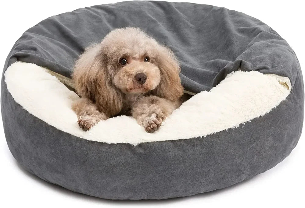 Plush Semi-Closed Pet Bed