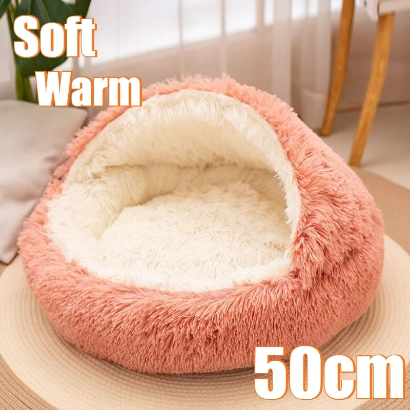 Soft Plush Pet Cave Bed