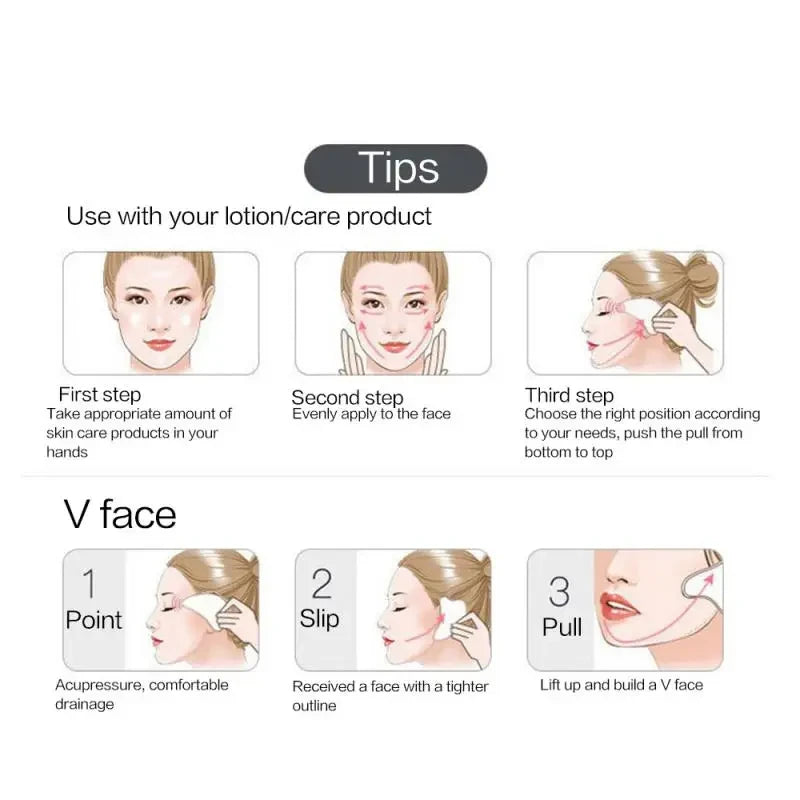 Natural Rose Quartz Facial Gua Sha
